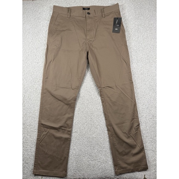 NEW Volcom Men's Weekend Chino Pants 36x32 Beige - Picture 2 of 8